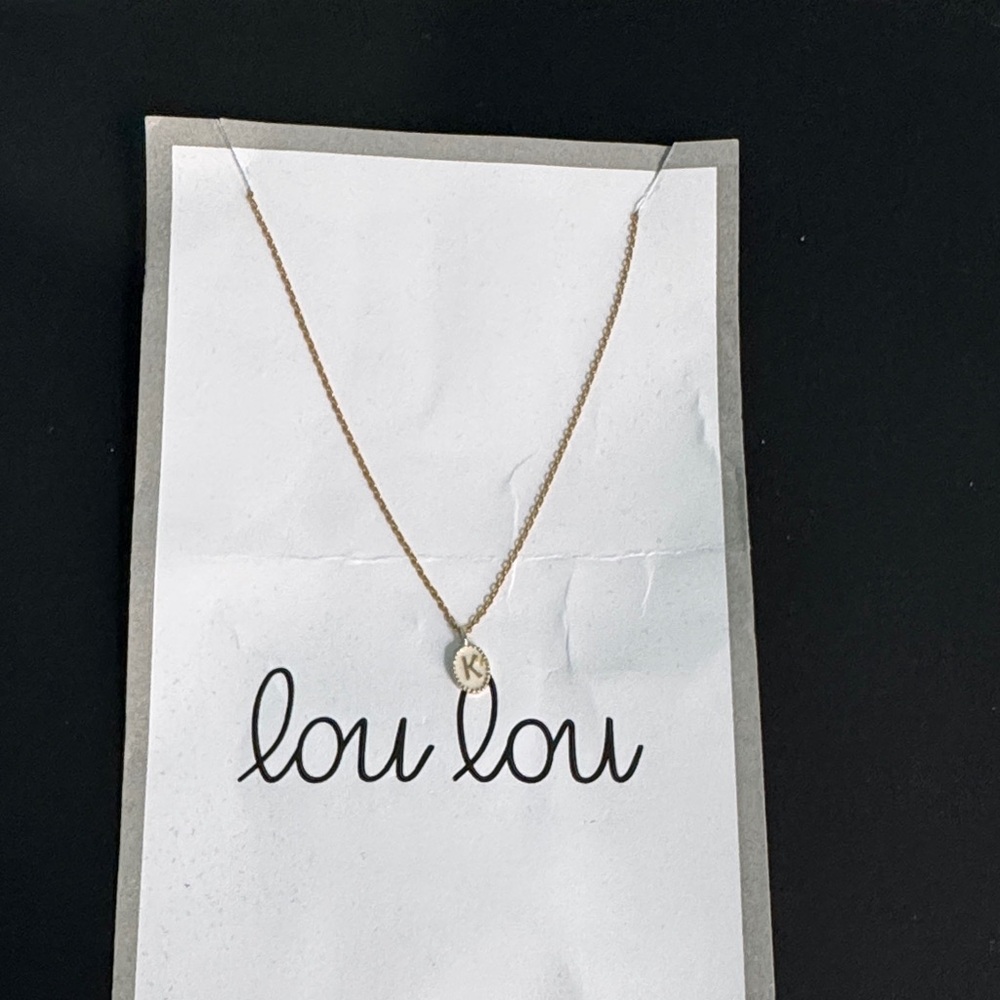 Gold Initial K Necklace